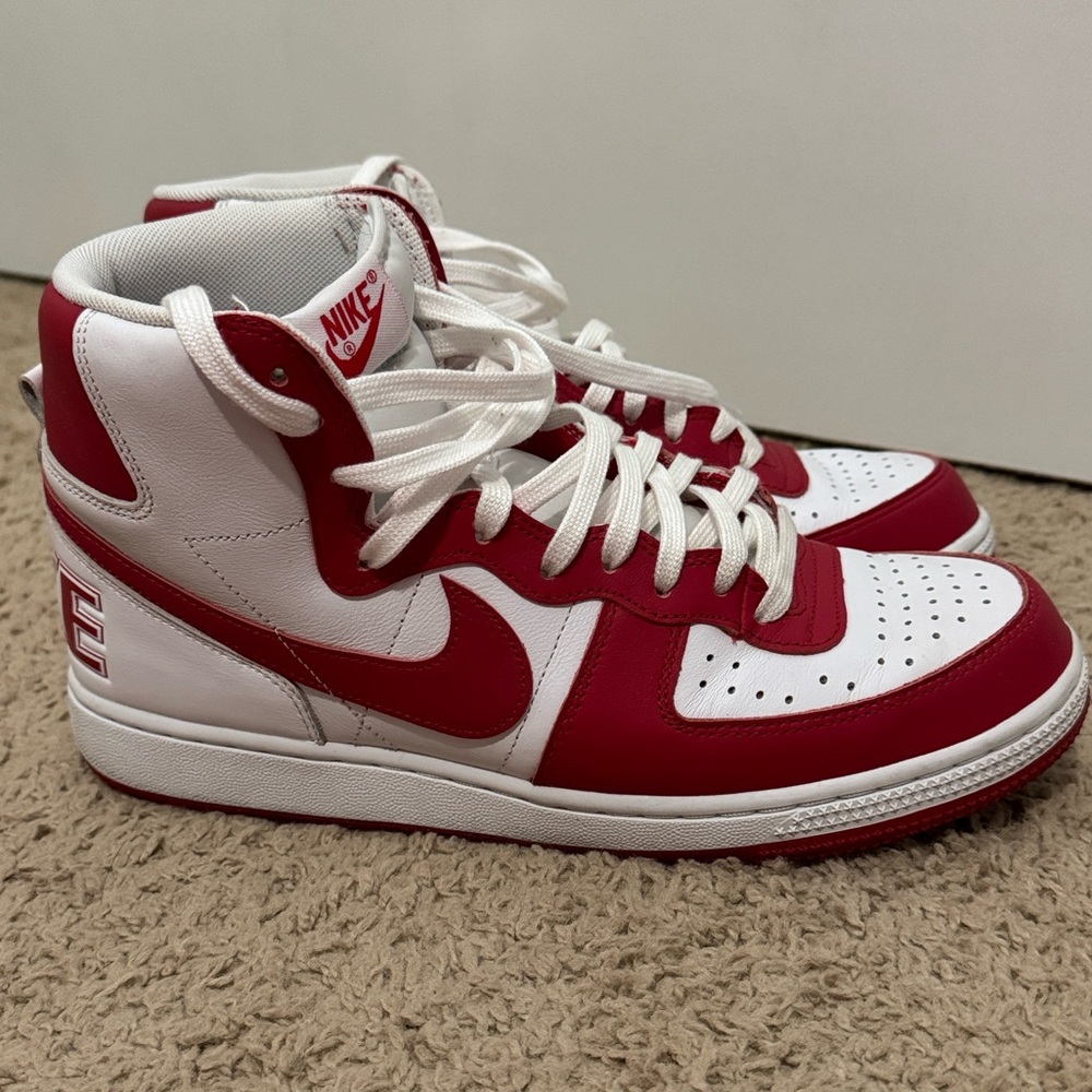 Nike Terminator High Retro University Red White Men’s Size 10 - Picture 4 of 10